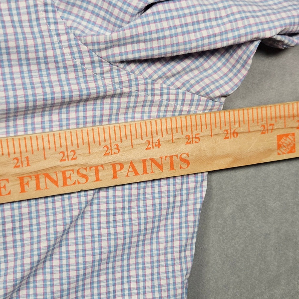 UNTUCKit Button Up Shirt Mens XXL Pink Blue Check Performance Nylon Stretch - Picture 6 of 10